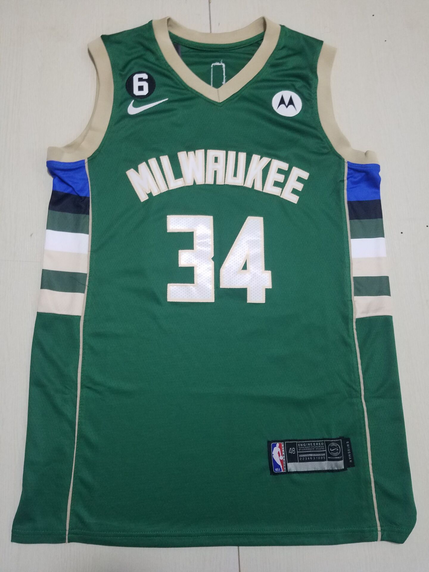 Men Milwaukee Bucks #34 Antetokounmpo Green 2022 Nike NBA Jersey->philadelphia 76ers->NBA Jersey